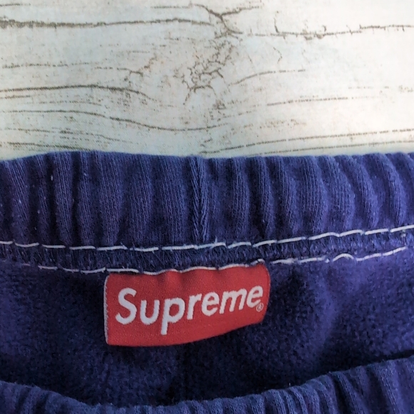 Supreme Big Stitch Sweatpants Blue Y2K Style Size XL - Picture 4 of 10